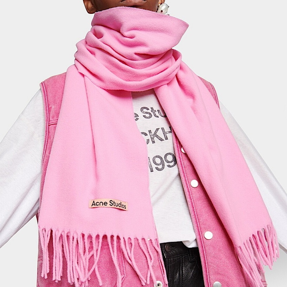 Acne Studios Wool Scarf (Pink)